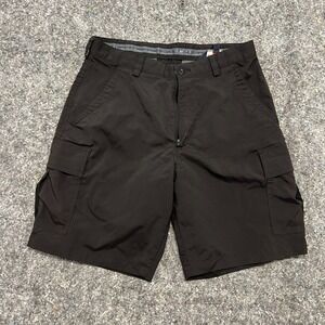 Pro Celebrity Mens Black Cargo Shorts Size 30 Lightweight Utility Techwear 9"‎